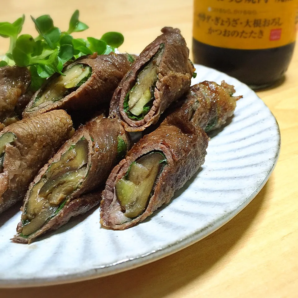 茄子と大葉の肉巻き✨バターポン酢味で|きいこさん