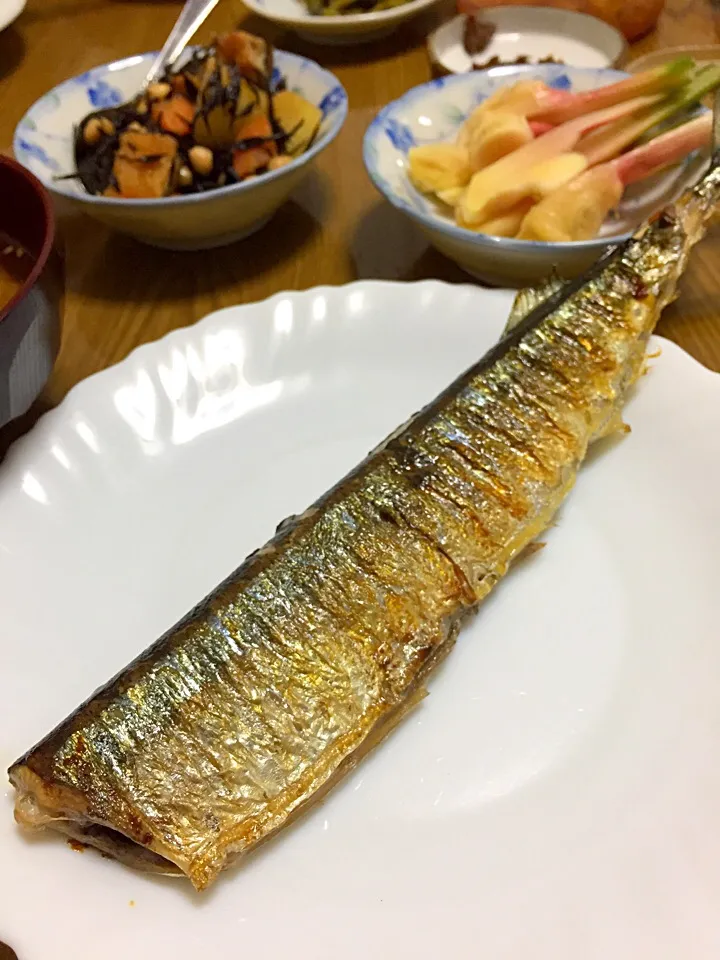 厚岸産のサンマの塩焼き🐟❗️|wildcat山猫さん