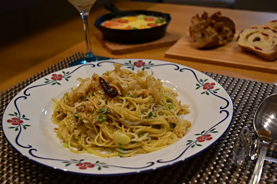 花びら茸のパスタ|ゆきっぴさん