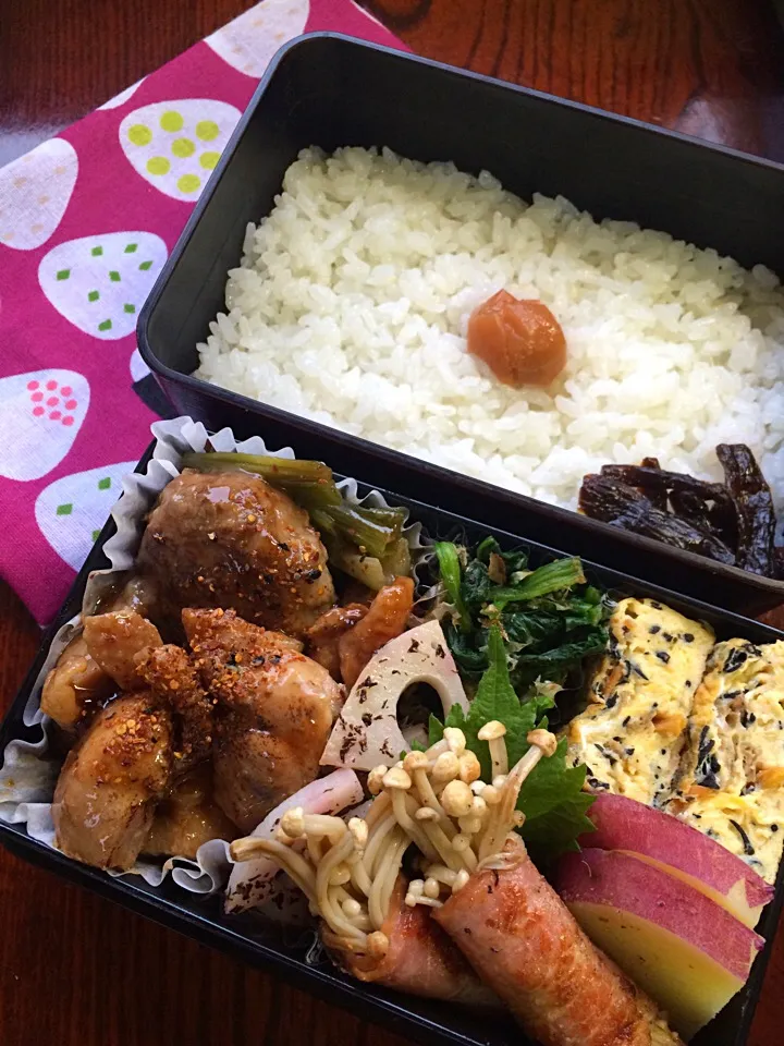 Snapdishの料理写真:焼き鳥風弁当|二キィさん