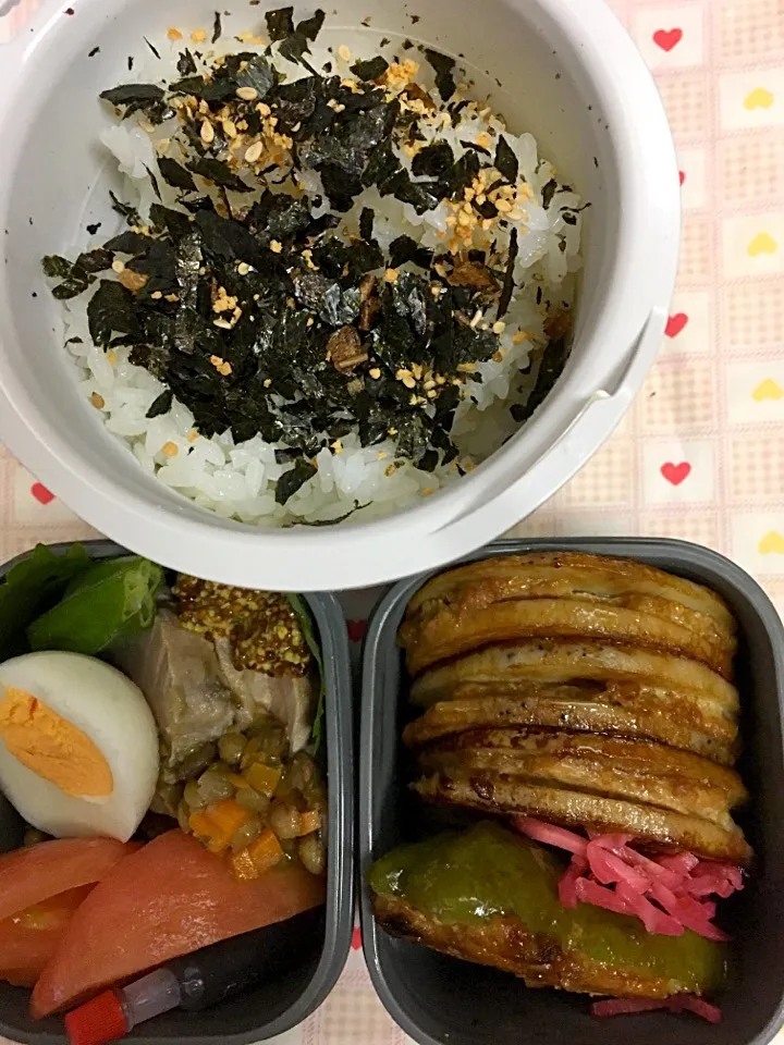 9月20日
息子弁当
蓮根はさみ焼き ピーマン肉詰め
豚プティサレとレンズ豆煮込み|オリーブさん