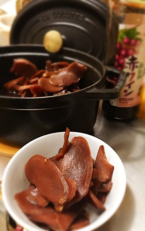 Snapdishの料理写真:新生姜、赤ワイン煮^ ^|masasho's momさん