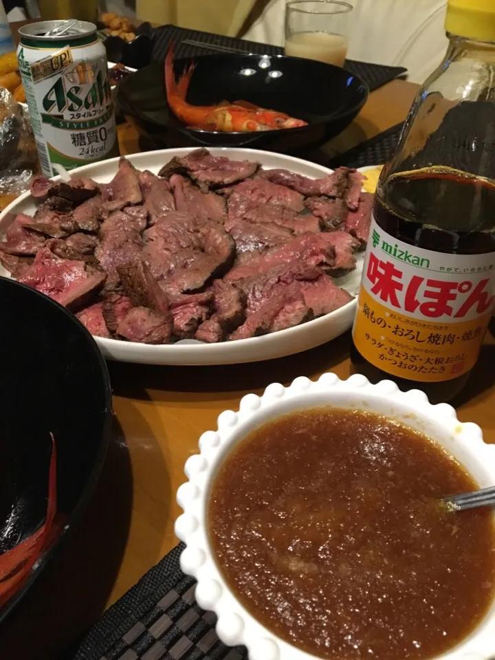 Snapdishの料理写真:今日はモニターで当たった
味ポンでローストビーフに
かけるソース
オニポンソース|Yuka Yasudaさん