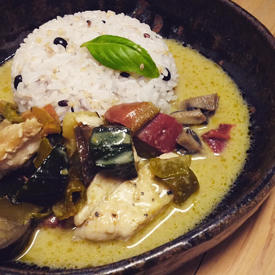 summer veg green curry|azuuuzaさん