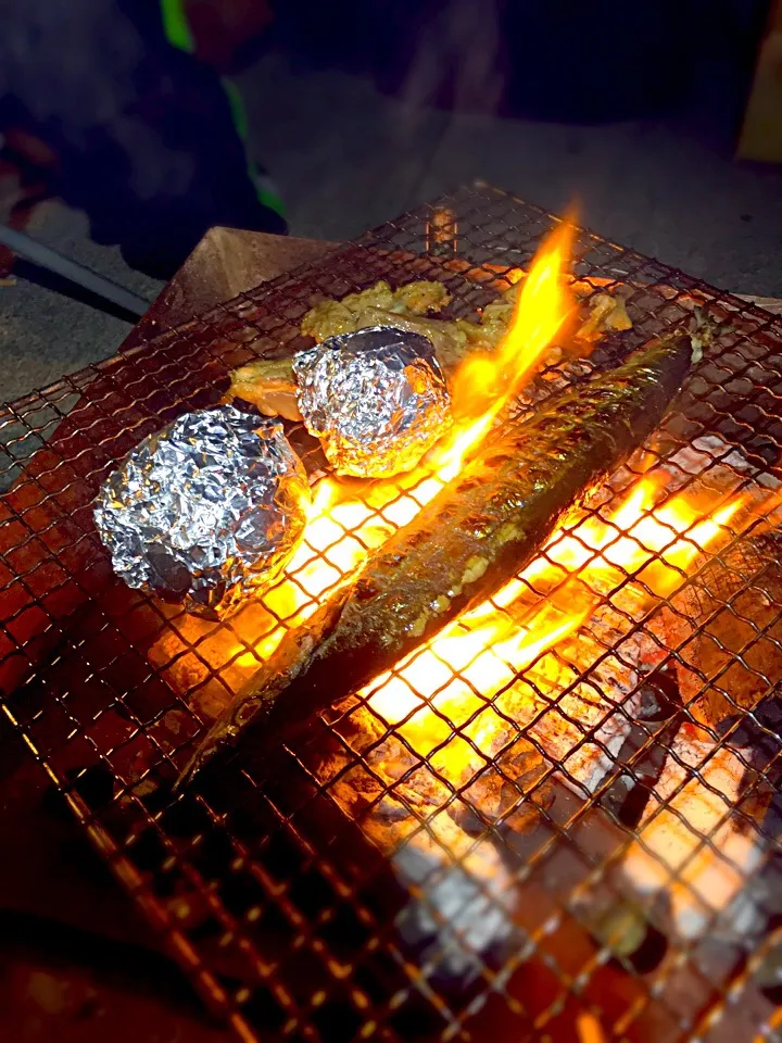 昨夜のBBQ 秋刀魚の美味しさに震える|Shiho Hashimotoさん