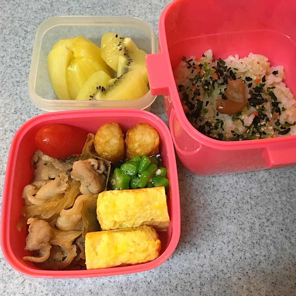 Snapdishの料理写真:9/21☆お弁当☆〜オクラを使ってみた〜|Satokoさん