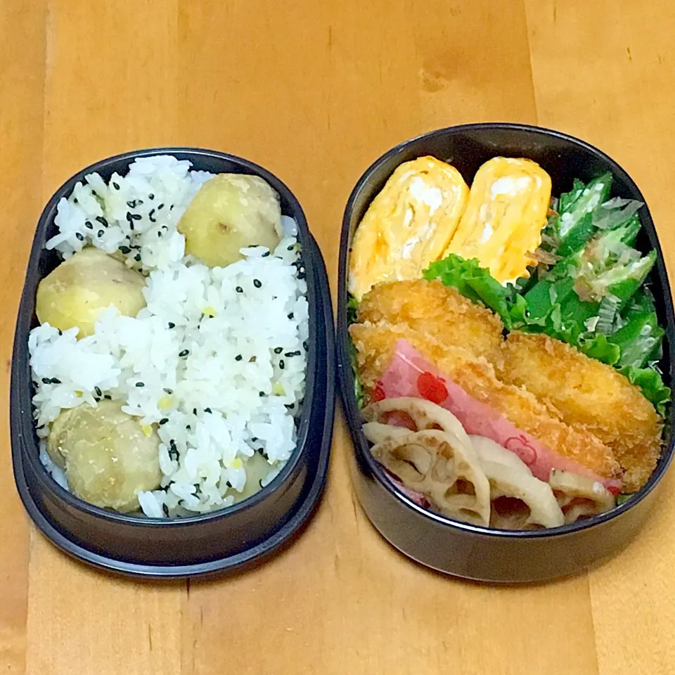 Snapdishの料理写真:栗ごはん弁当(*^^*)|sachiさん