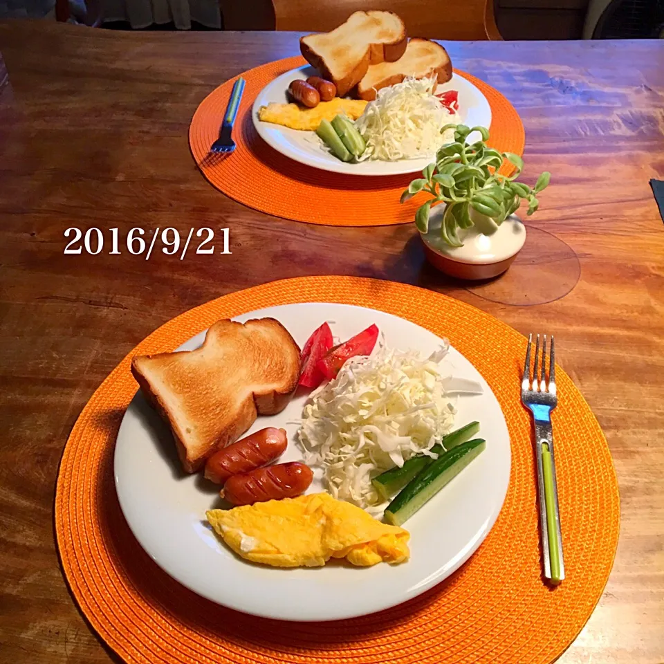 Snapdishの料理写真:朝ごはん 2016・9・21|ローゼルさん