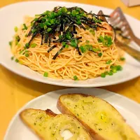 明太子パスタ＆ガーリックトースト|gabrielleさん