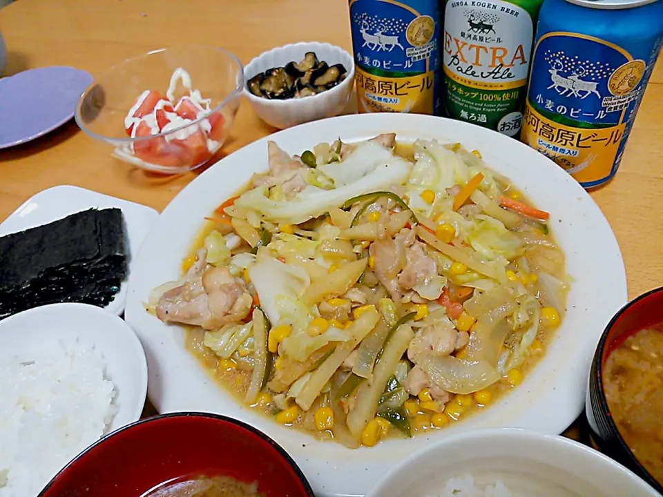 Snapdishの料理写真:今日の夕飯のお供に高原ビール(*^O^*)|Kayo Matsudaさん