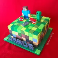 Mind Craft Fondant Cake
Minecraftのフォンダンケーキ