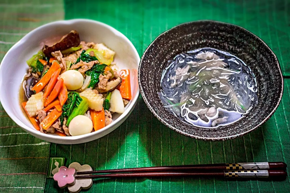 中華丼＆春雨スープ|グッティーさん