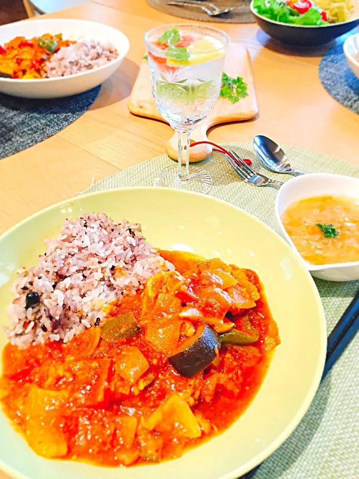 チキンカレーと野菜スープ|ともさん