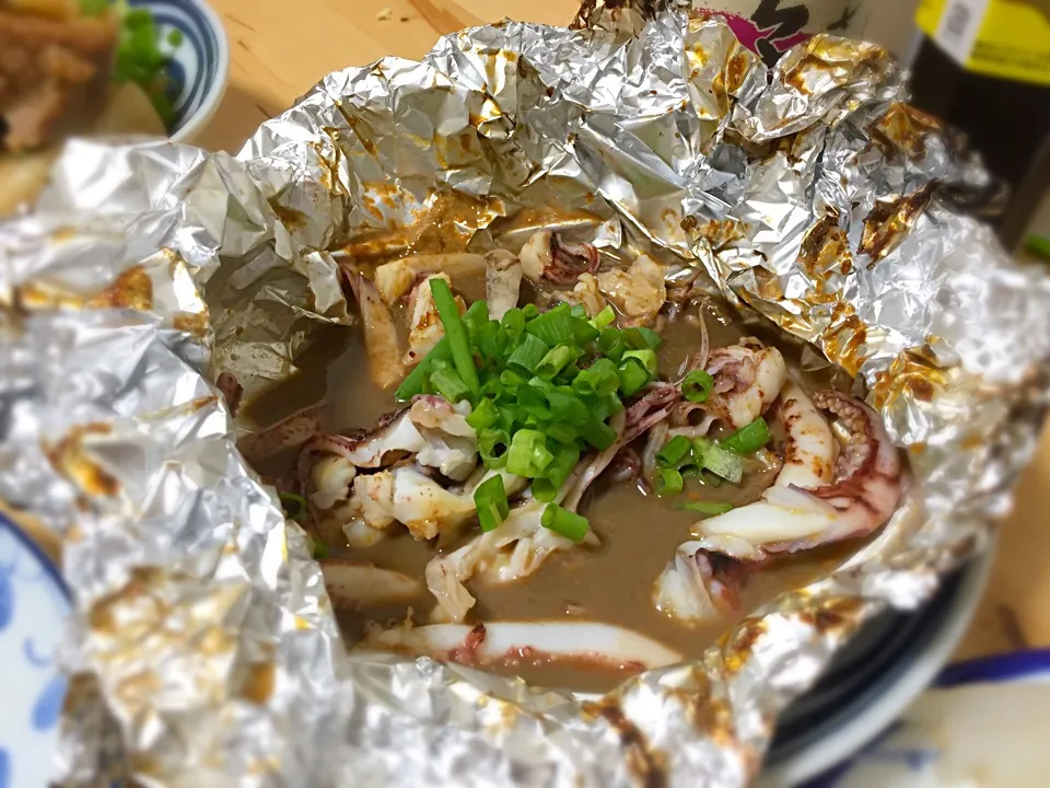 Snapdishの料理写真:釣ったスルメイカの肝焼き|Kenji Suzukiさん