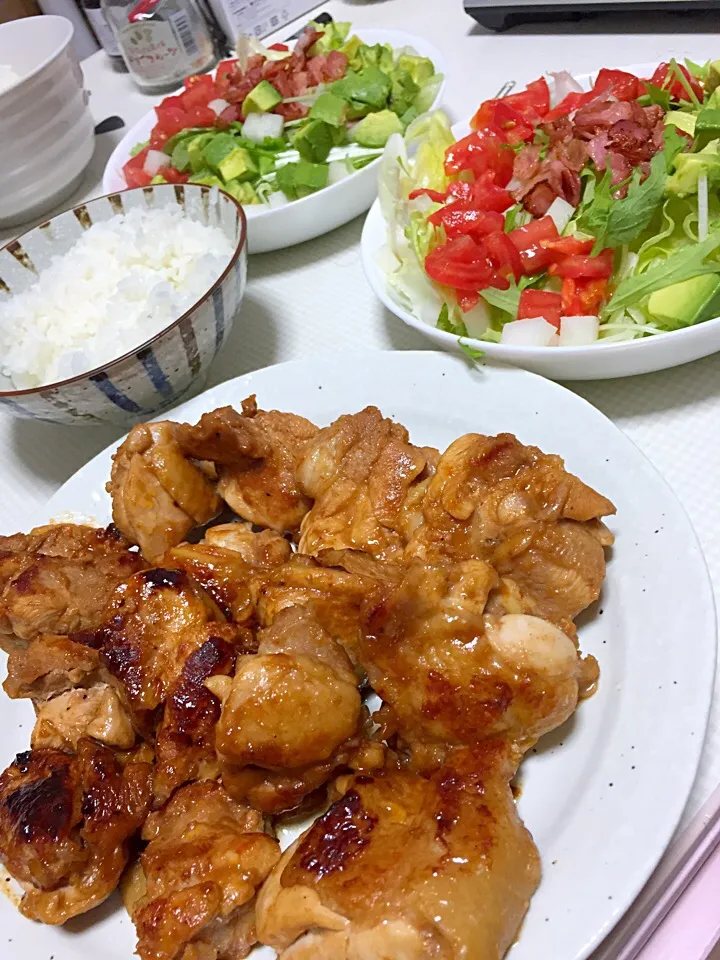 鶏もも肉とコブサラダ|ずさん