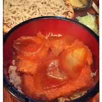 一関市のソースかつ丼と蕎麦のセット