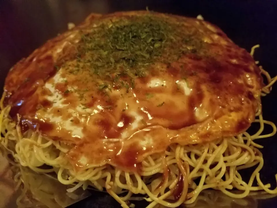 極細麺のお好み焼きじゃけん!! #|まぁちさん