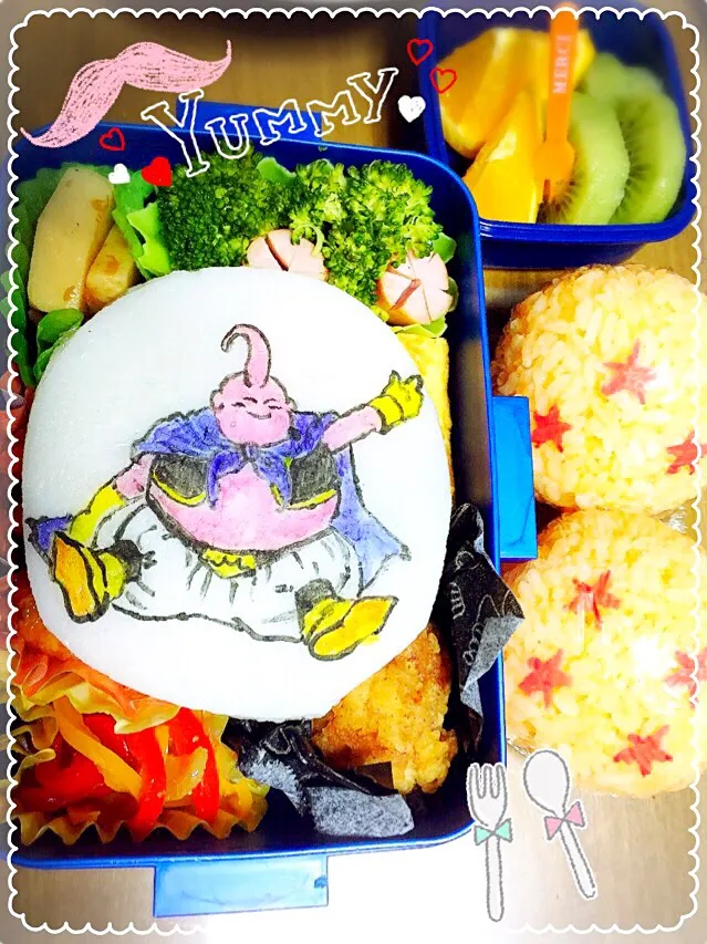 Snapdishの料理写真:ドラゴボール弁当『魔人ブｩver』|maifichimamさん