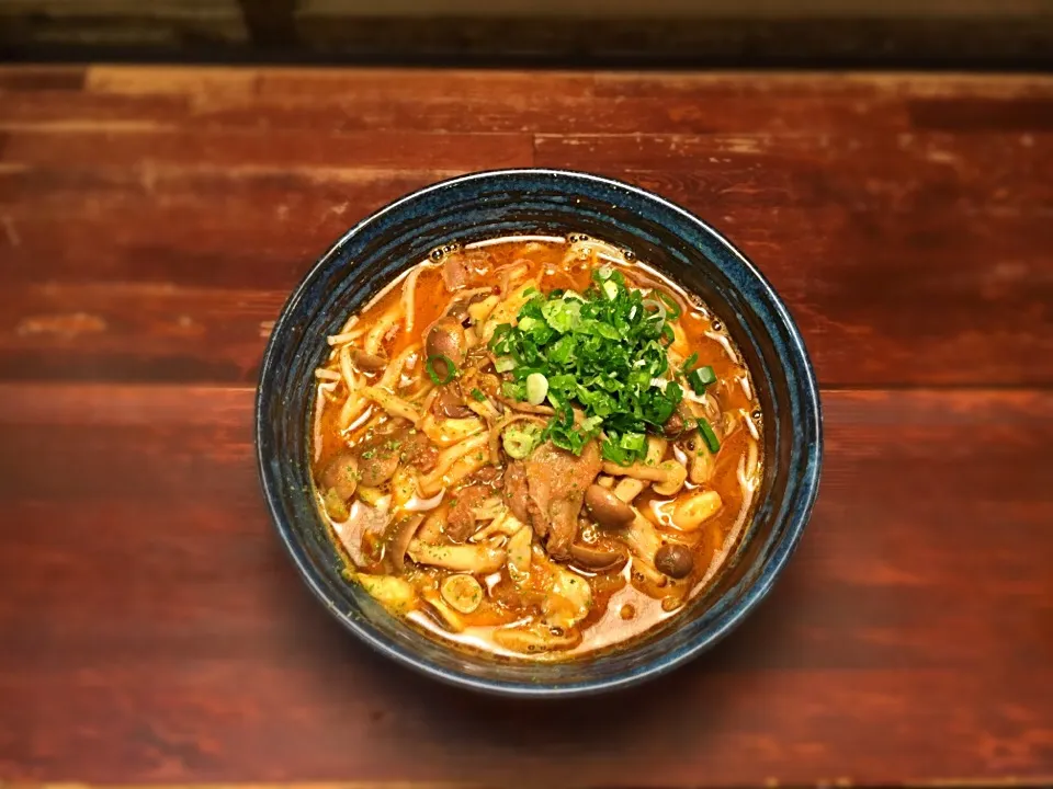 牛すじ肉ときのこの出汁カレー温めん4|半田手延べそうめんの店 阿波や壱兆さん