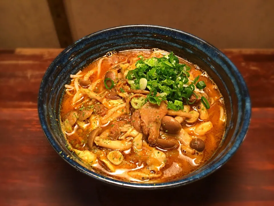 牛すじ肉ときのこの出汁カレー温めん2|半田手延べそうめんの店 阿波や壱兆さん