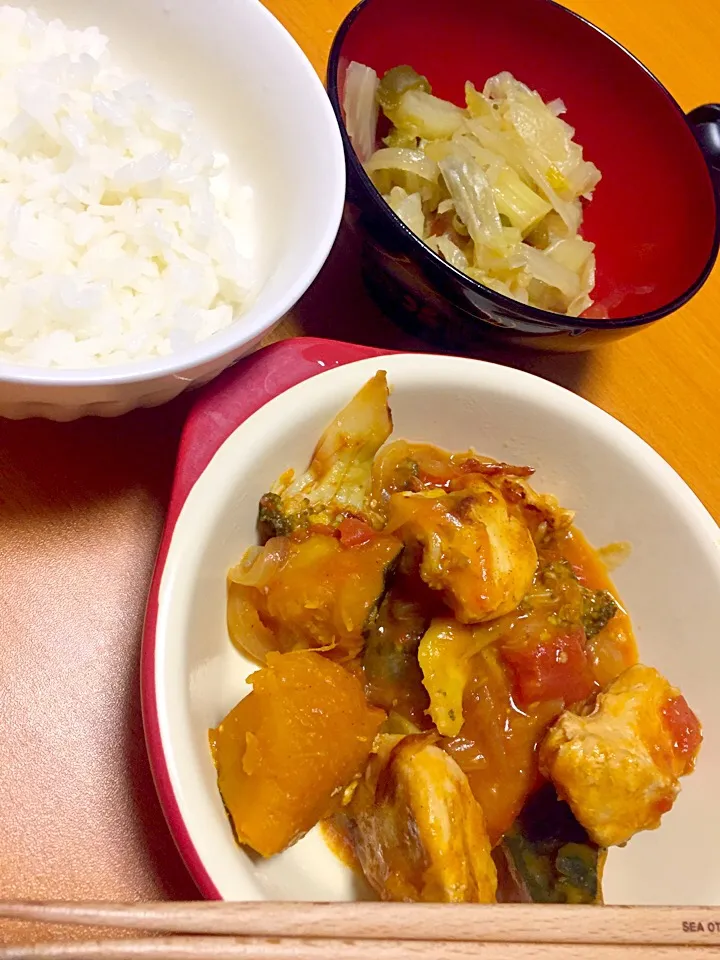 脂肪燃焼スープ、カボチャと鶏肉のトマト煮
2016.9.23|ゆさん