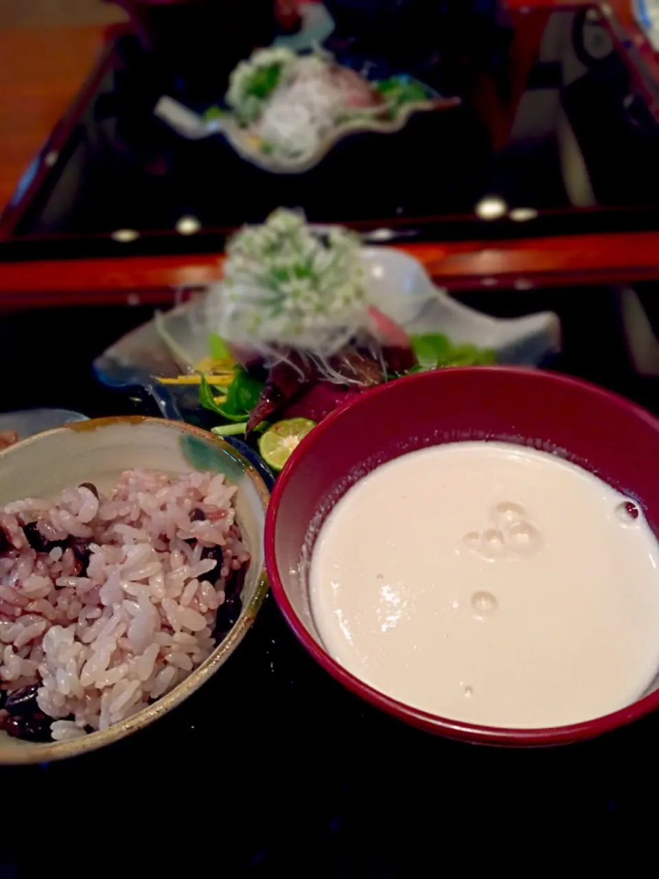 島産黒小豆入りご飯 ジーマミ汁|くぅ♪さん