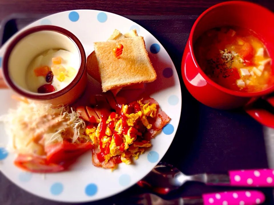 Snapdishの料理写真:0924♡朝ごはん|もかちぃさん