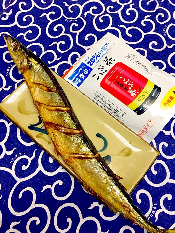 秋刀魚塩の代わりに昆布茶をかけて焼いてみました😋
ん！？美味しい〜魚臭さも気にならず✌️他の魚でも合いそうです💕|きゅうちゃんさん