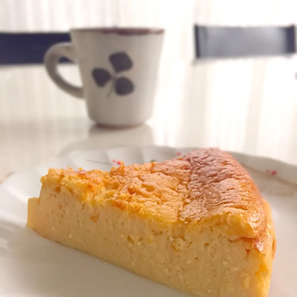 ベイクドチーズケーキ🍰〜生クリームなし〜|すいかみかんさん