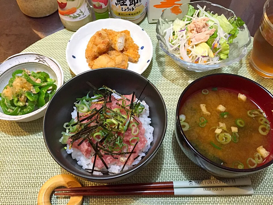 ネギトロ丼|お豆さん