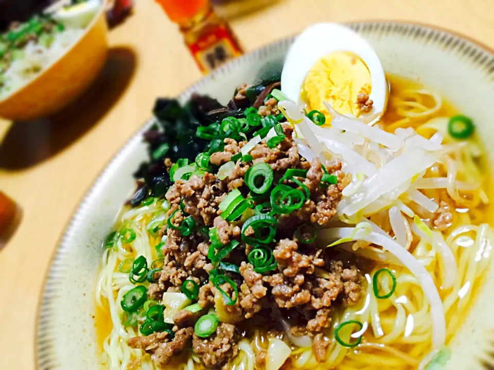 Snapdishの料理写真:夫の作る~和風だし台湾ラーメン♡|hiroeさん