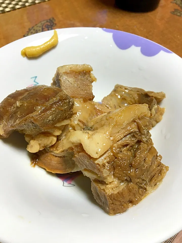 Snapdishの料理写真:脂が美味い！とさ。
活力なべで豚の角煮(*'ω'*)|renharuruさん