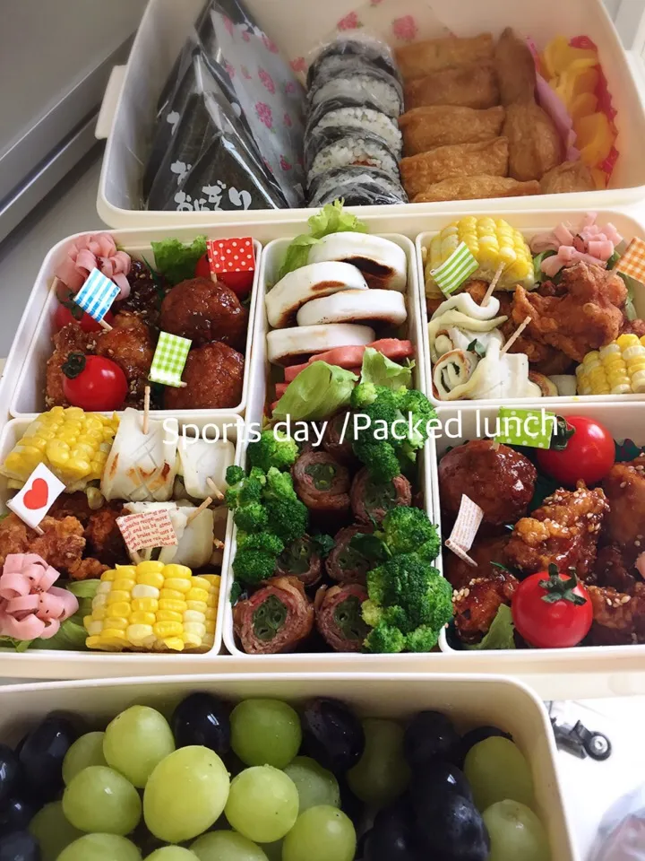 運動会🎗お弁当🍴早起きして頑張ったよ❤️|もかもいさん