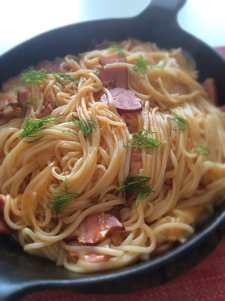 ナポリタン風の油素麺。|mattさん