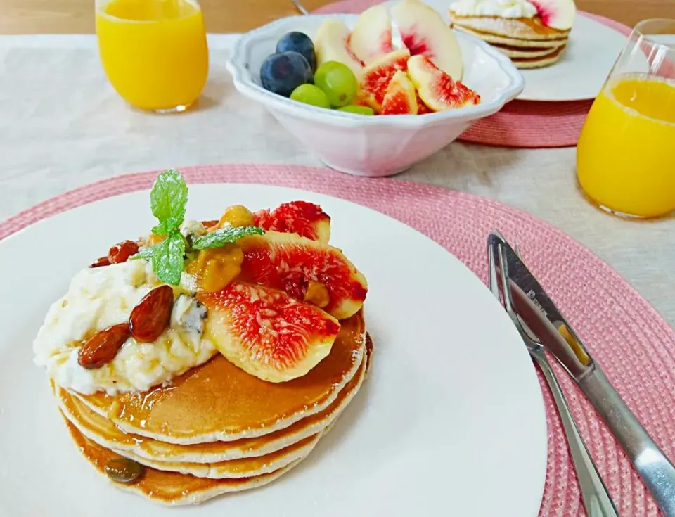 九州パンケーキで朝ごはん☺🍴💕|kororon8さん