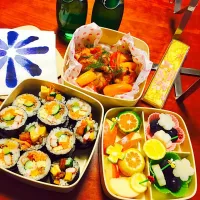 Snapdishの料理写真:🇰🇷🇯🇵🇹🇼体育大会のお弁当🇺🇸🇮🇹🇳🇱|🌻ユンジョン🍒さん