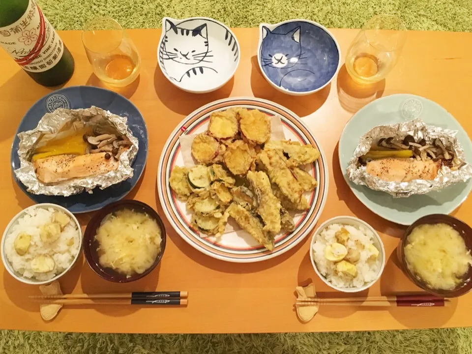 Snapdishの料理写真:秋野菜の天ぷら🍆🍠etc...🐟🌟|leeさん