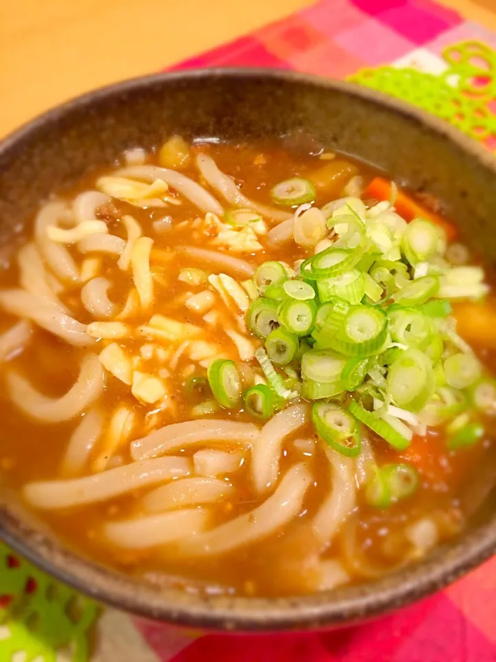 カレー残りカレーうどん💕|アリエッティさん