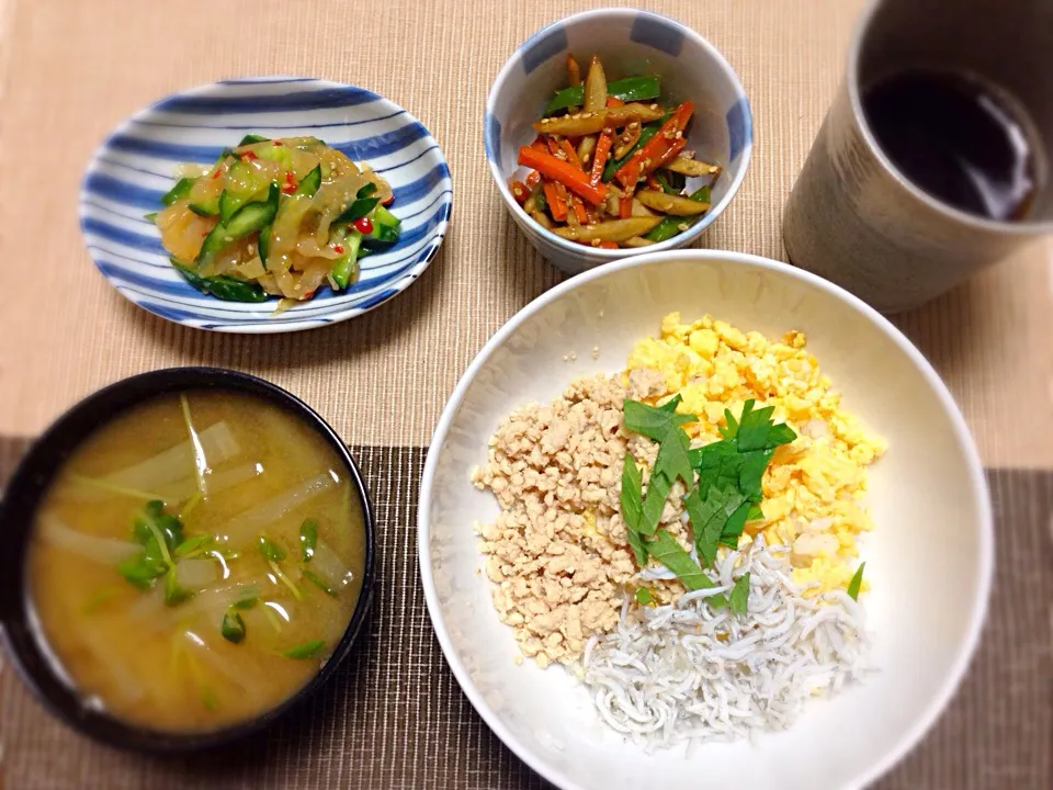 3色そぼろ丼|ゆかさん