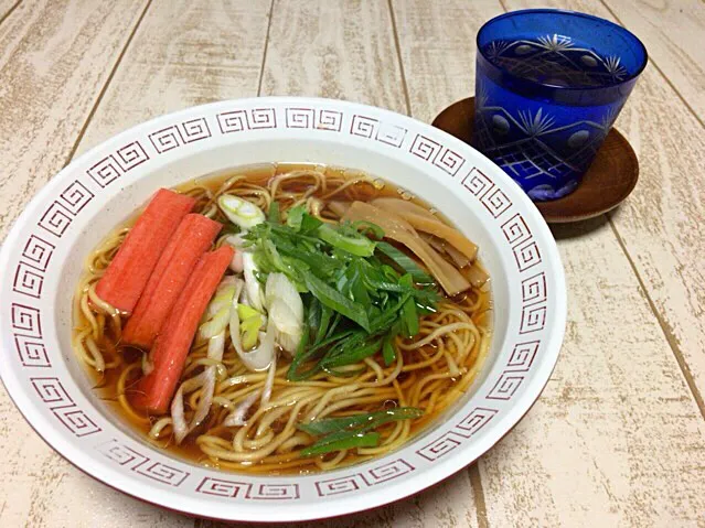 Snapdishの料理写真:今日の男飯(⌒-⌒; )夜食バージョン♫ネギ醤油ラーメン♫|ひーちゃんさん