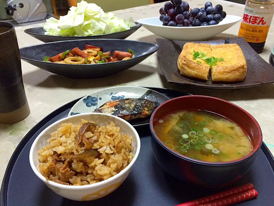 Snapdishの料理写真:和食❤️福井で買ってきた竹田油揚げが美味しすぎる😘|makoさん