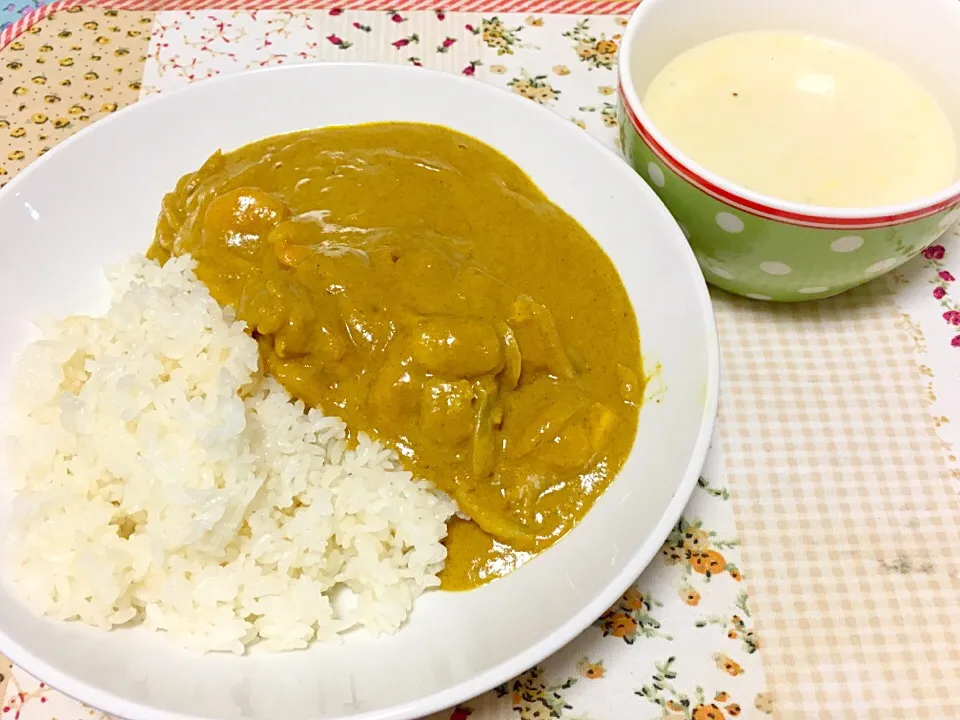 レモンチキンカレーとコーンスープ|あさみさん