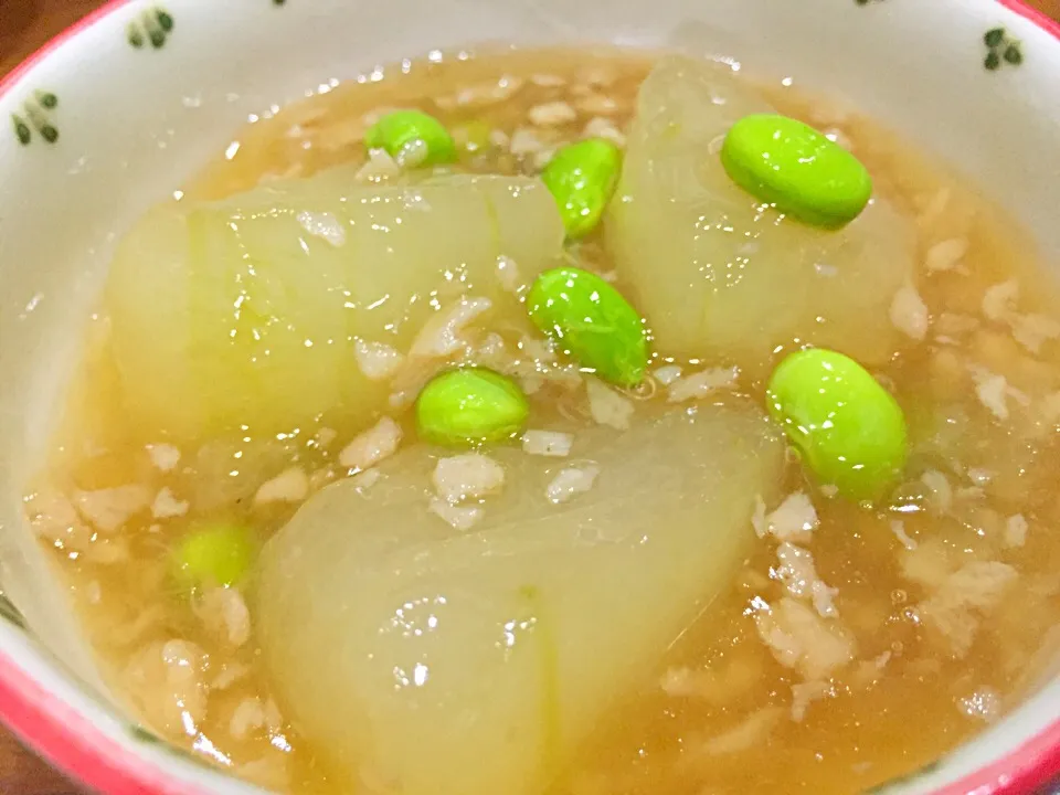 Snapdishの料理写真:冬瓜と大豆ミートのあんかけ～😋|みほままこさん