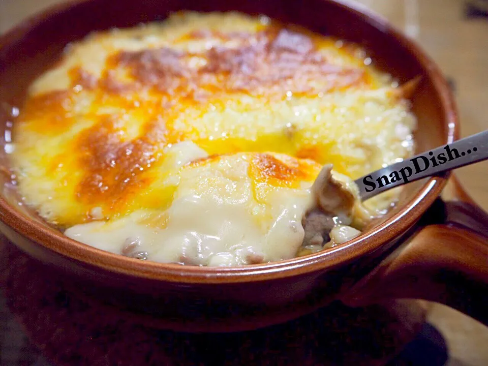 絶品！！ひき肉とマッシュポテトのホワイトソースグラタン😍🍴|RAOさん