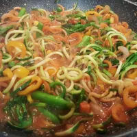 Zuchinni and carrot fettucine primavera.|Barbさん