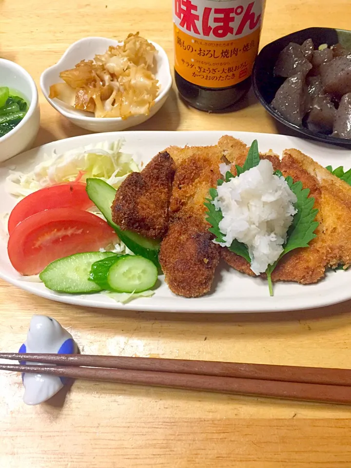 さっぱりおろしポン酢のとんかつ定食|ミカさん