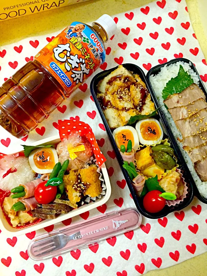 Snapdishの料理写真:旦那とJKのお弁当(*^^*)|みゆさん