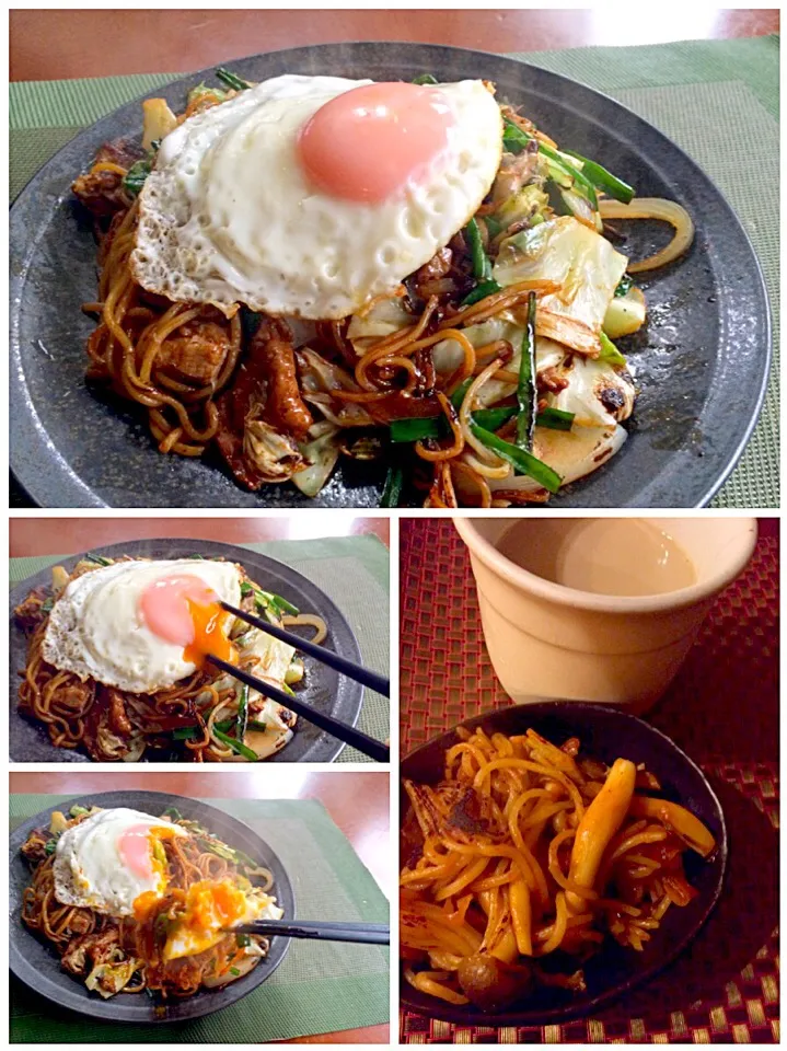 Fried Noodles w/Fried egg♨️焼きそば〜ん目玉焼き添え|🌈Ami🍻さん