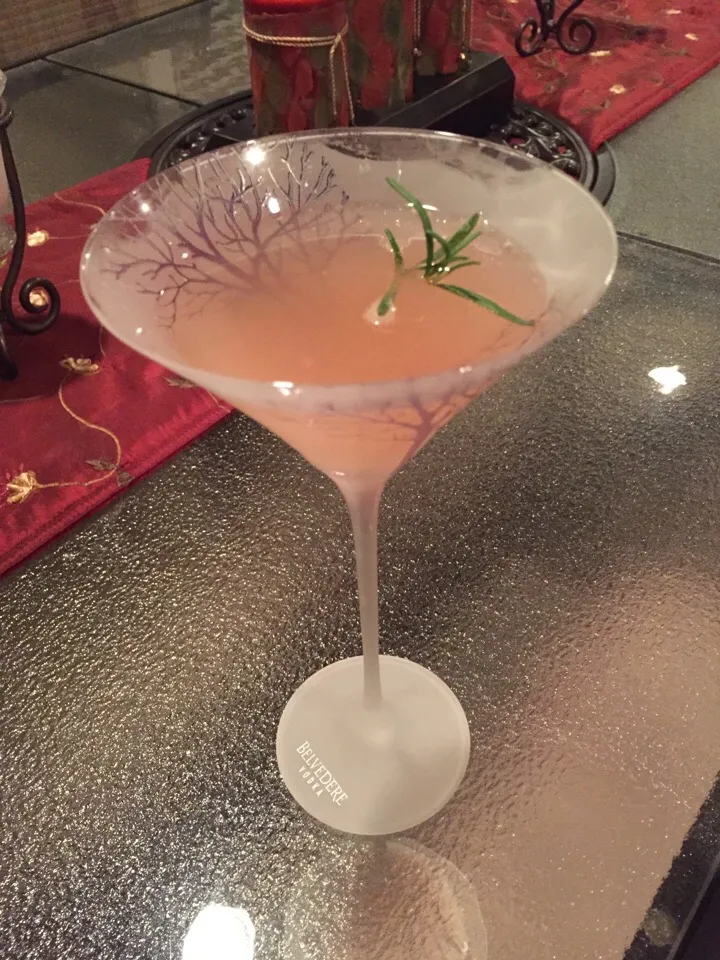 Gin, grapefruit cocktail, tonic w/sprig of rosemary|Angelaさん