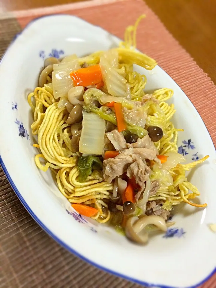 揚げ焼きそば野菜あんかけ|花ママちゃんさん